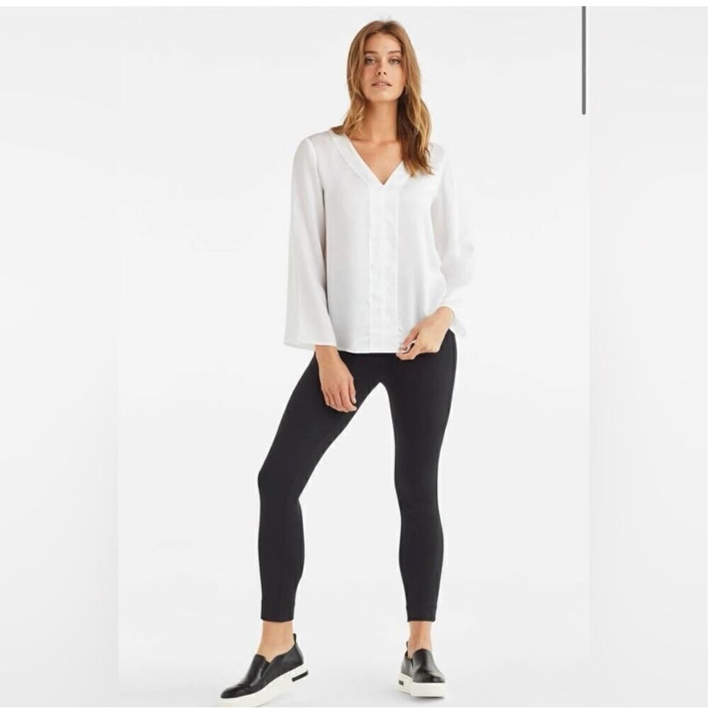 Vetta Women's White Sheer The Reversible Minimal Blouse Size Small S NWT Capsule